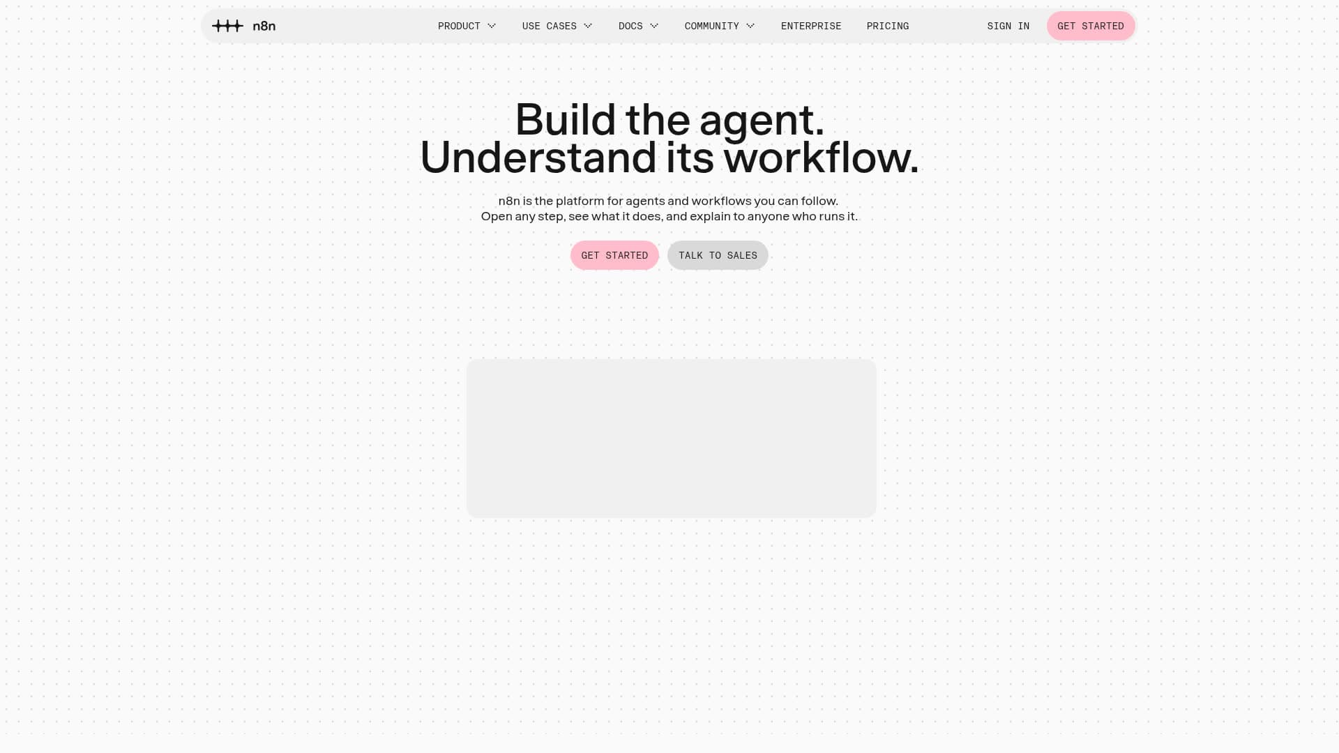 Screenshot of the n8n website